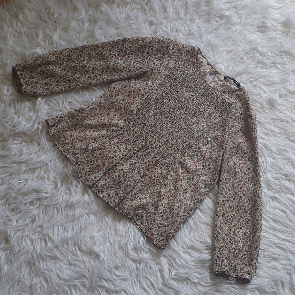 Zara flowery flowy blouse